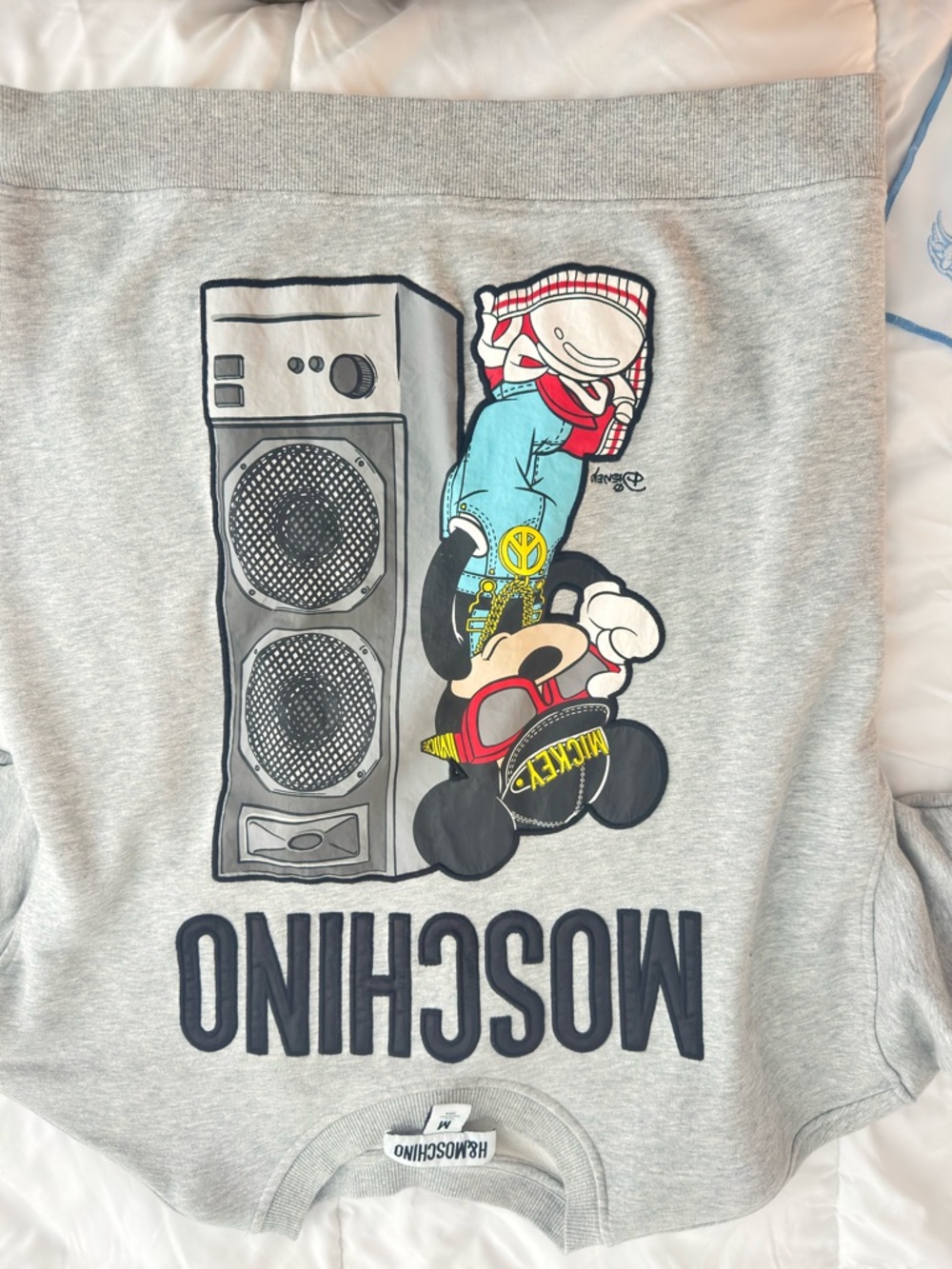 Moschino Gray Mickey Graphic Sweatshirt